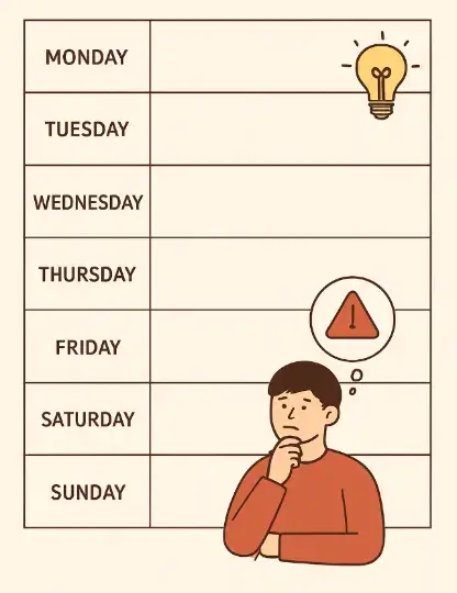 طراحی برنامه هفتگی