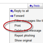 چطور در Gmail از یک ایمیل خاص چاپ بگیریم؟