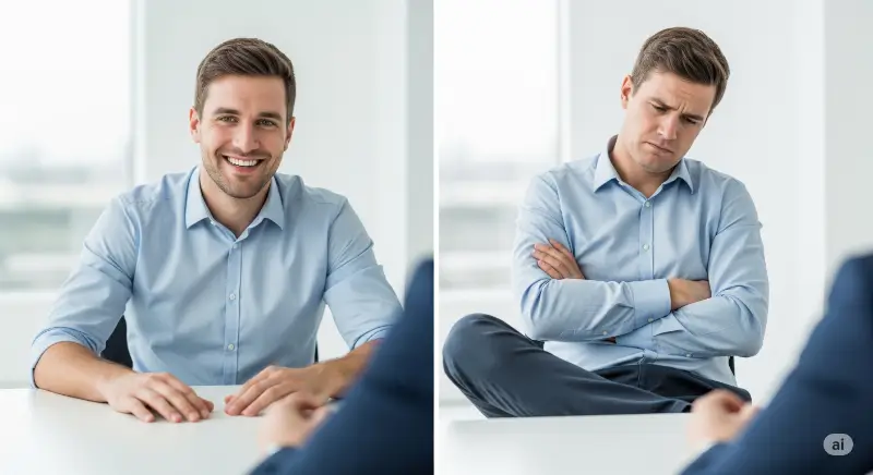 حالت بدن در مصاحبه