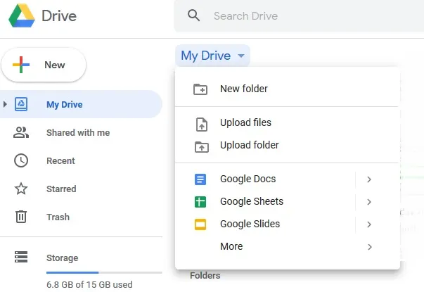اموزش my drive در گوگل درایو (google drive)